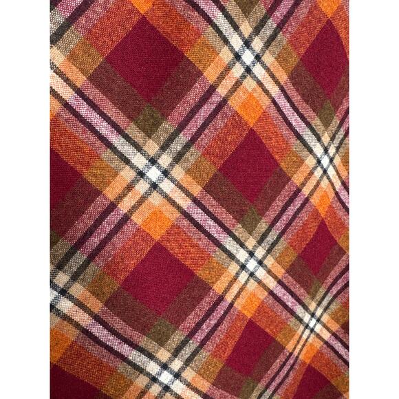 Vintage Bass Wool Plaid A-Line Skirt Lined Side Zip fall winter plaid size 14 - Picture 4 of 9